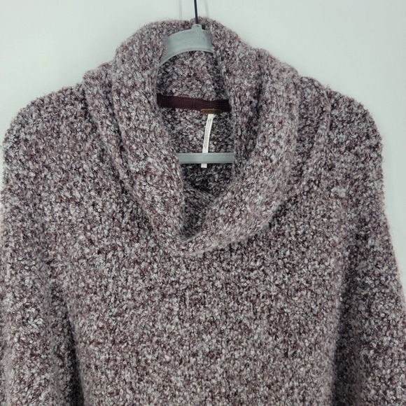 Free People Women's Size Small BFF Sweater Purple Cowl Neck Oversized - Picture 8 of 11